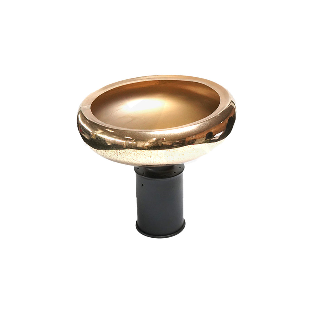 Vase Centre Piece 24X24Cm Metal Gold Footed