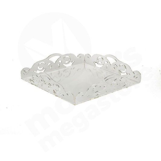 Tray 39Cm Square Acrylic
