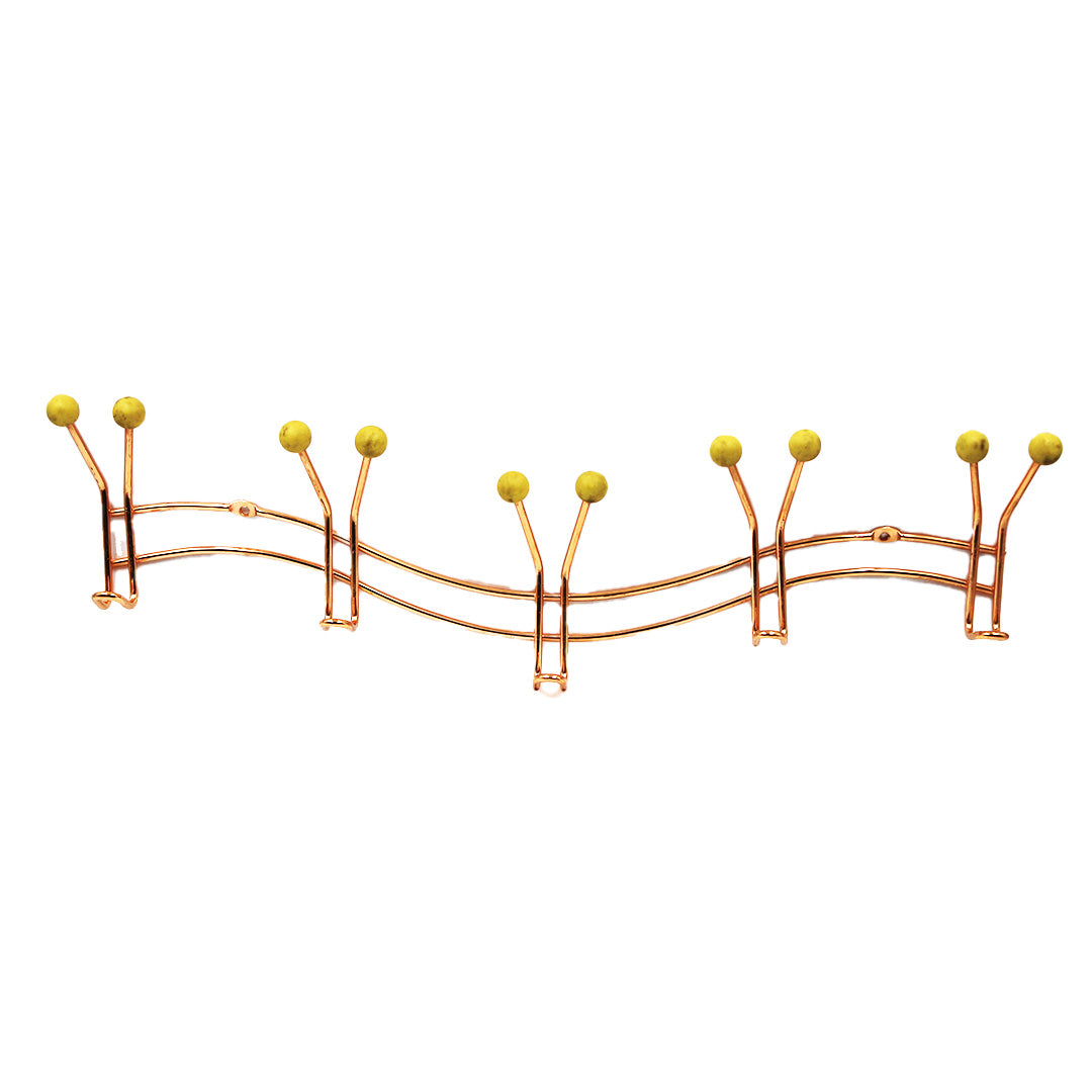 Hooks Rack 42Cm 5Hooks Metal Rose Gold