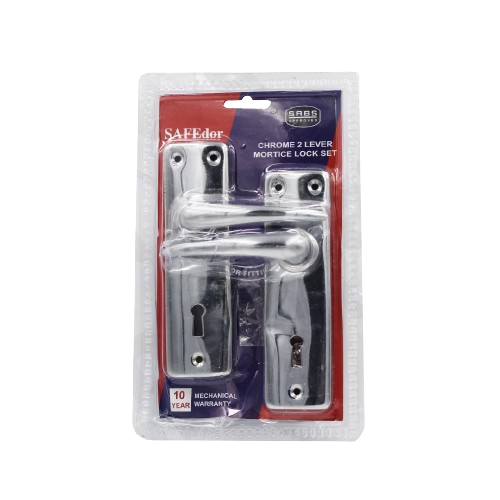 Mortice Lock 2 Lever Chrome Safedor Sabs