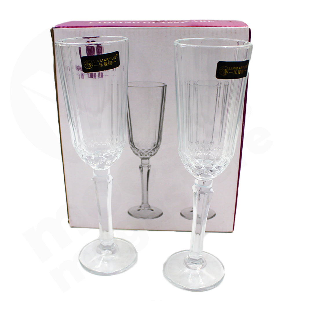 Tumbler 6Pc Champagne Clear Embos Lirmartur