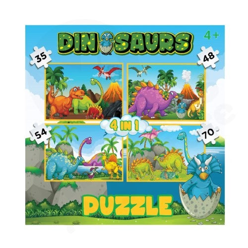 Toys Puzzle 207Pc 4 In 1 Dino/Paw Asst