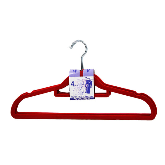 Hanger 4Pk Adult Velvet Skinny