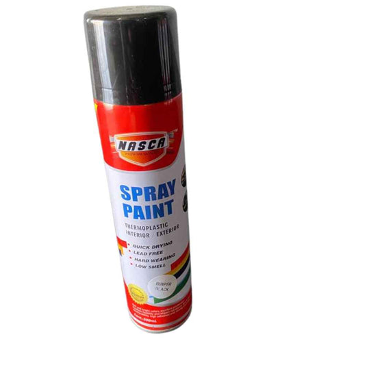 Spray Paint 300Ml Bumper Black/Satin Black Nasca