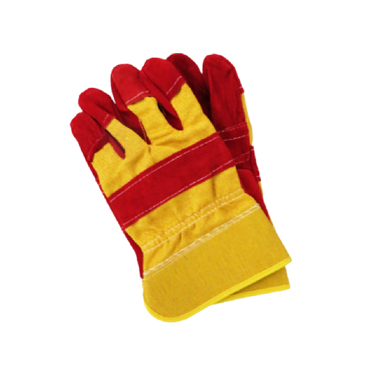 Gloves Industrial Leather   Red /Yellow/Black Ab