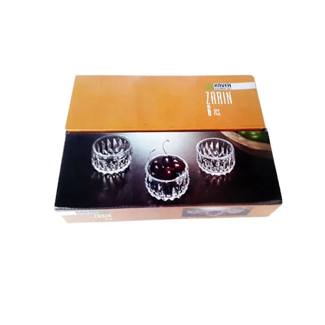 Bowl Set 6Pc Zarin Clear Embossed