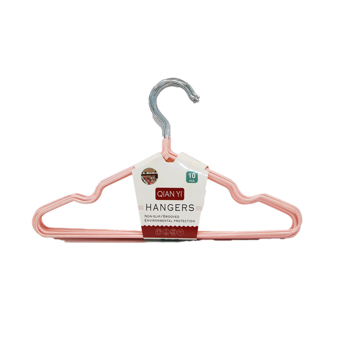 Hanger 10Pc Kiddies Pvc Coated Silver Handle