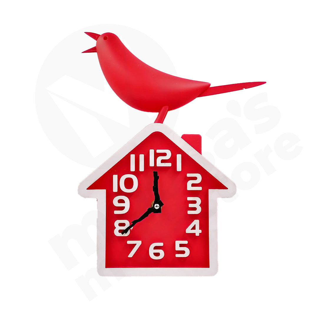 Table Clock Image 26X19Cm Clock With Bird