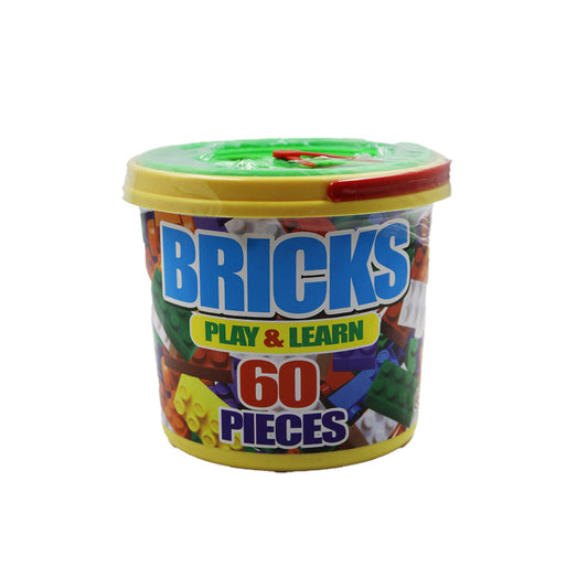 Toys Bricks 60Pc In Bucket