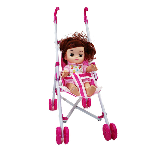Toys Baby Pram 46Cm With Baby Doll