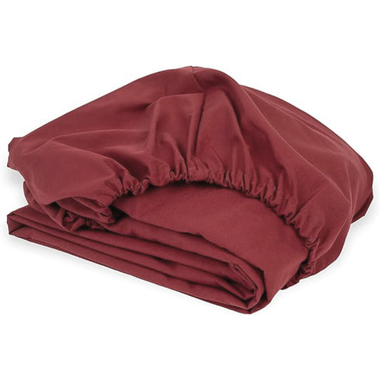 Fitted Sheet Dbl Burgundy Extr Length Extra Depth
