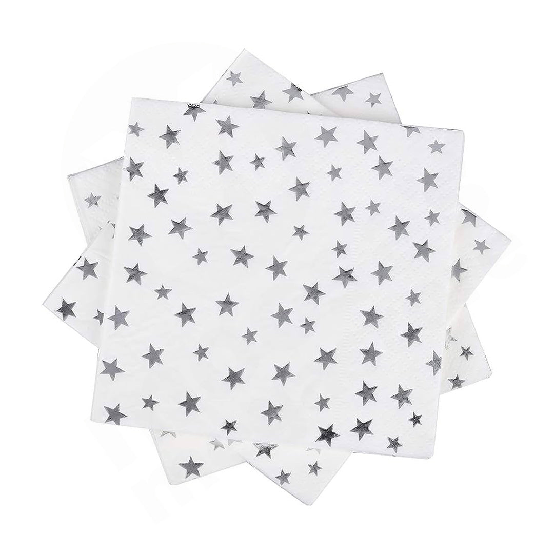 Serviette 16/20Pc 2Ply Gold/Silver Foiling/Marble