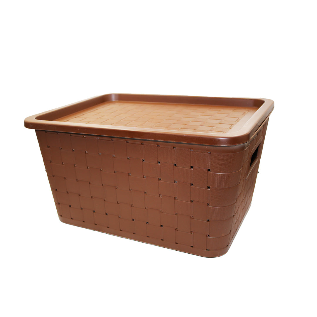 Basket Ribbon And Lid Large Formosa 7158