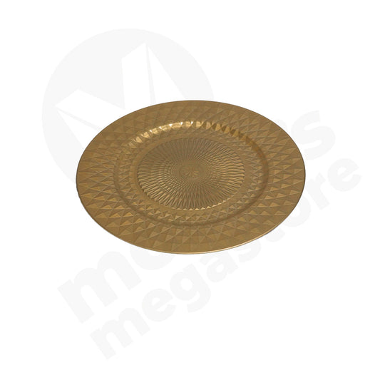 Underplate 33Cm Round Embossed Assorted
