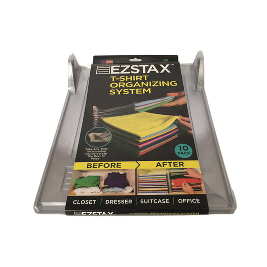 T-Shirt Organizer 10Pc Plastic Ezstax