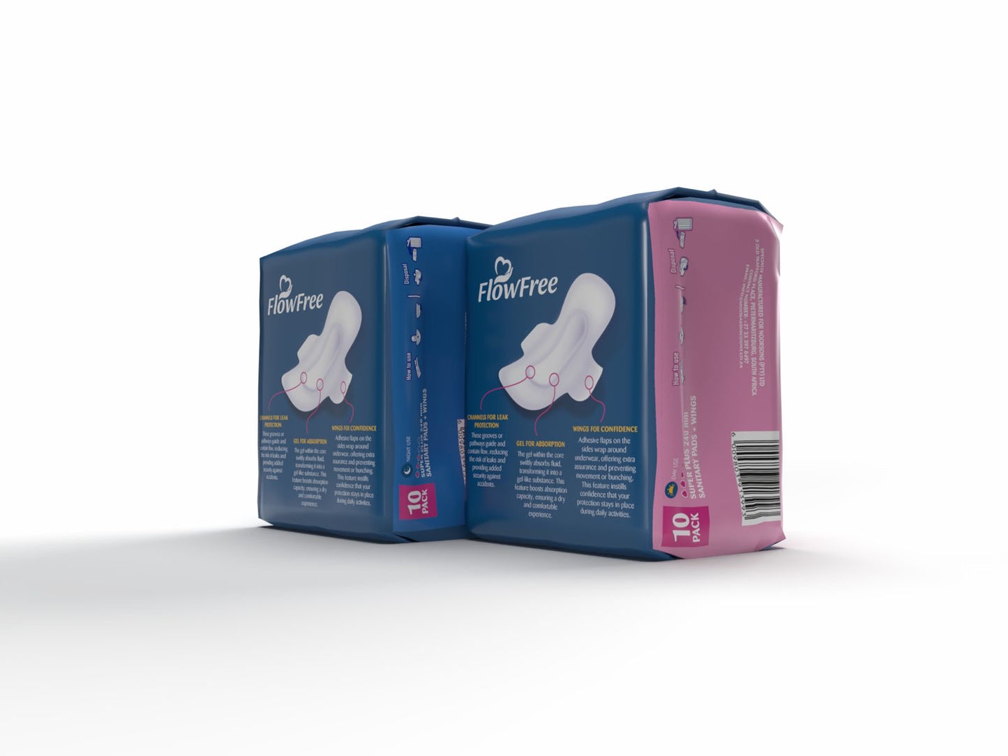 Flowfree Sanitary Pads 10'S Assorted