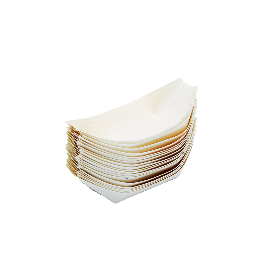 Bamboo Boat 50Pcx13.5X9Cm Disposable
