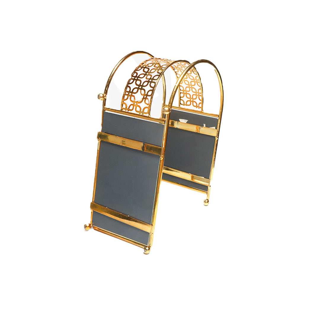 Cake Stand 2Tier Mirror/Gold 23X30Cm