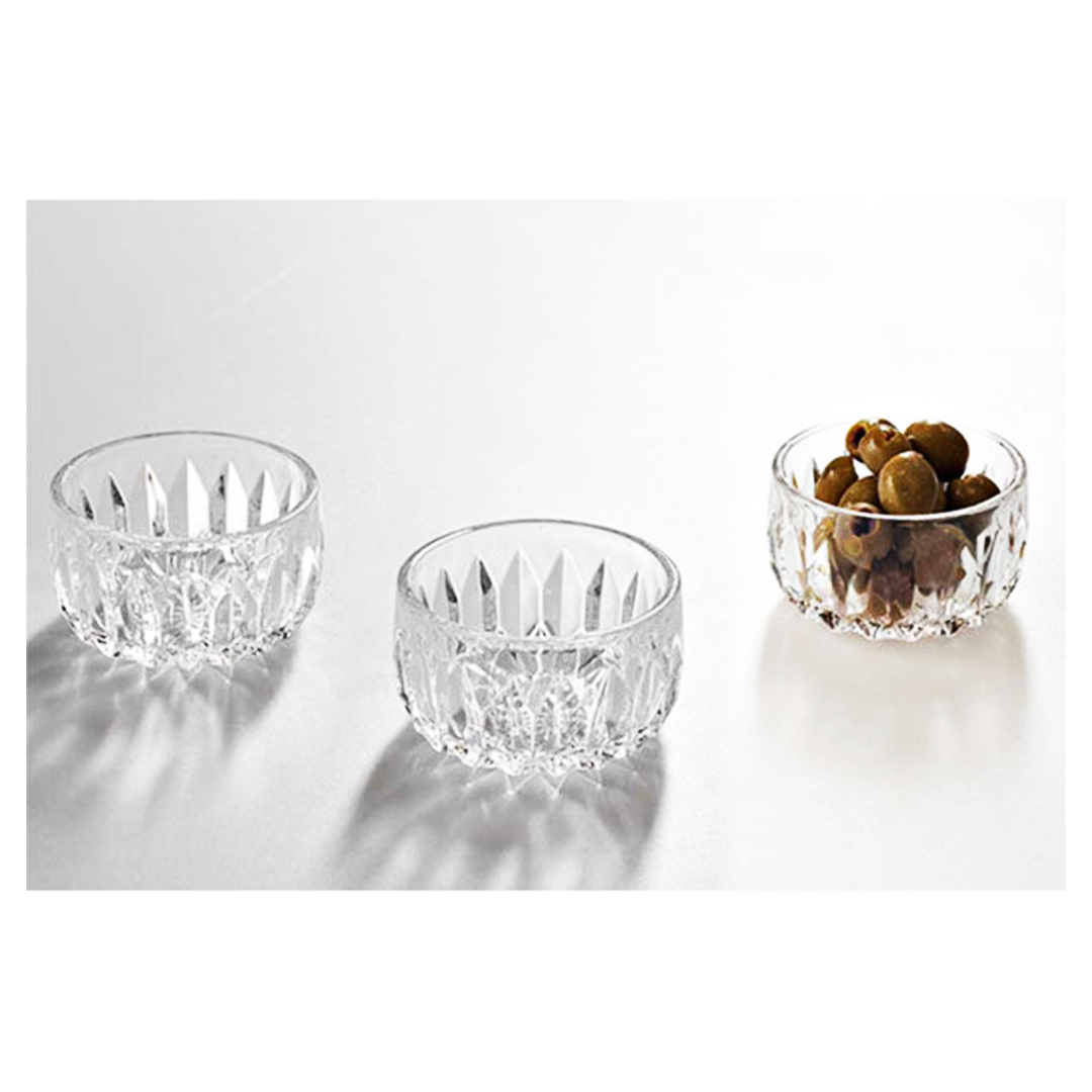Bowl Set 6Pc Zarin Clear Embossed