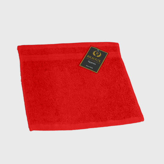 Face Towel Red 30X30 Egyptian