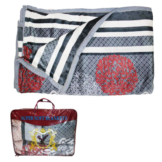 Super Soft Blanket Double 2Ply Assorted