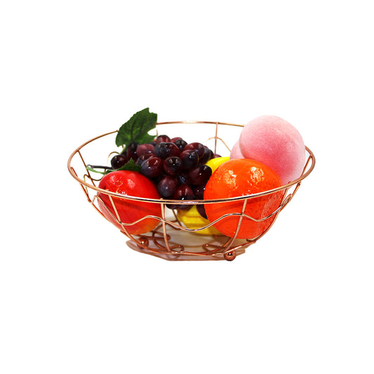 Fruit Basket 23X10Cm Round Chrome Assorted