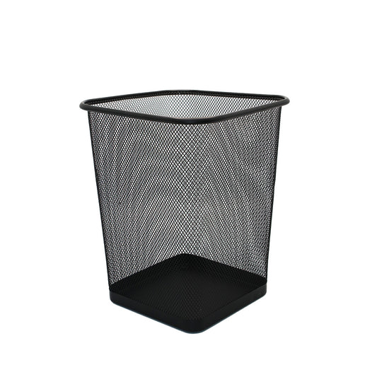 Waste Paper Basket 26X22Cm Square  Mesh Black