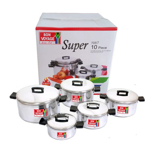 Pot Set 6Pc Nw3 Bon Voyage With Bakelite Handles