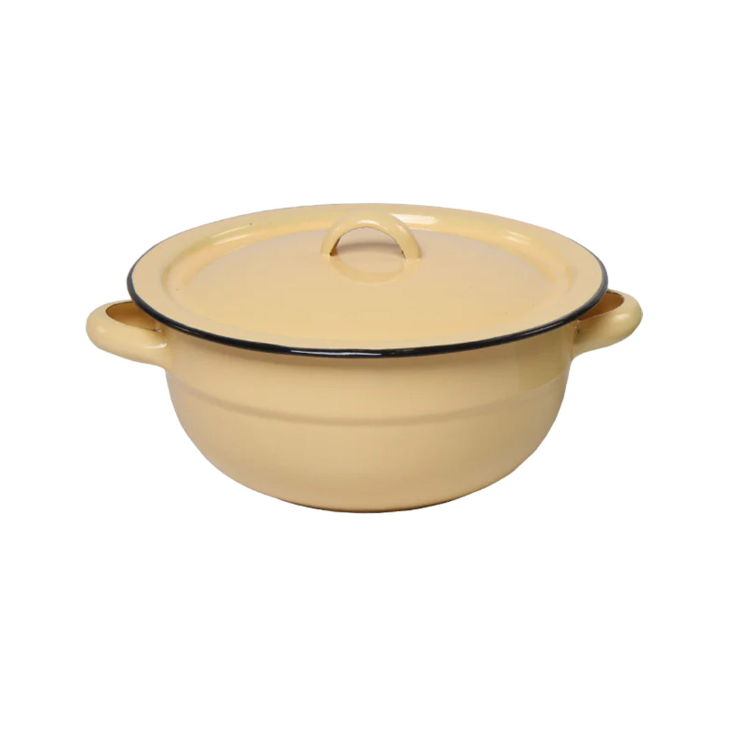 Vegetable Dish 20Cm With Lid Loose Enamel