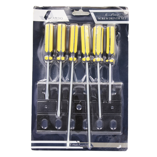Screw Driver Set 6Pc With Rack