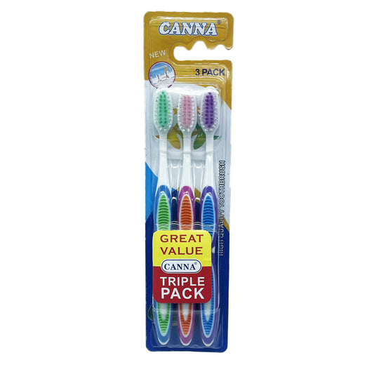 Tooth Brush 3Pc Adult Canna