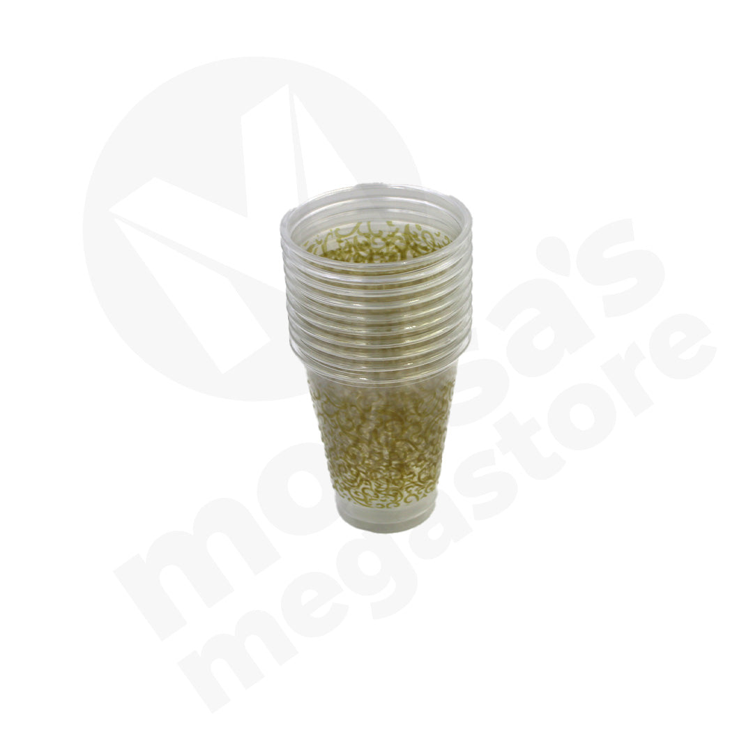 Cup 10Pc Clear Deco Plastic