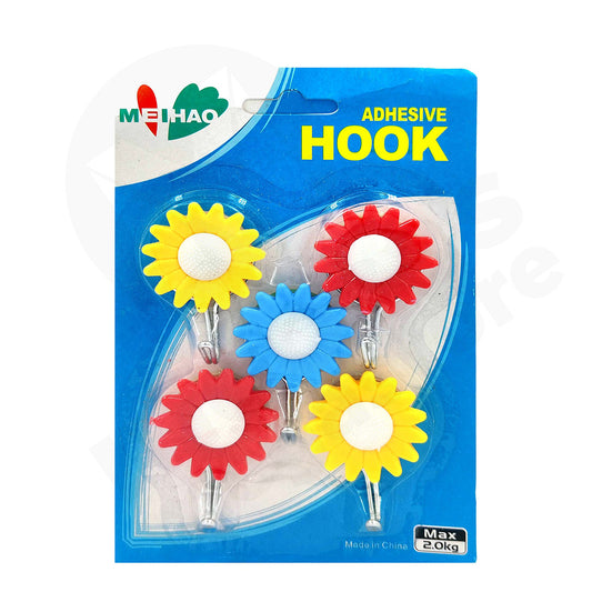 Hooks 5Pc  Sunflower Self Adhesive