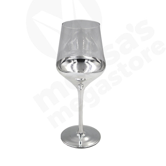 Tumbler  Wine 23X6.5Cm Cealr Silver Stem/Base