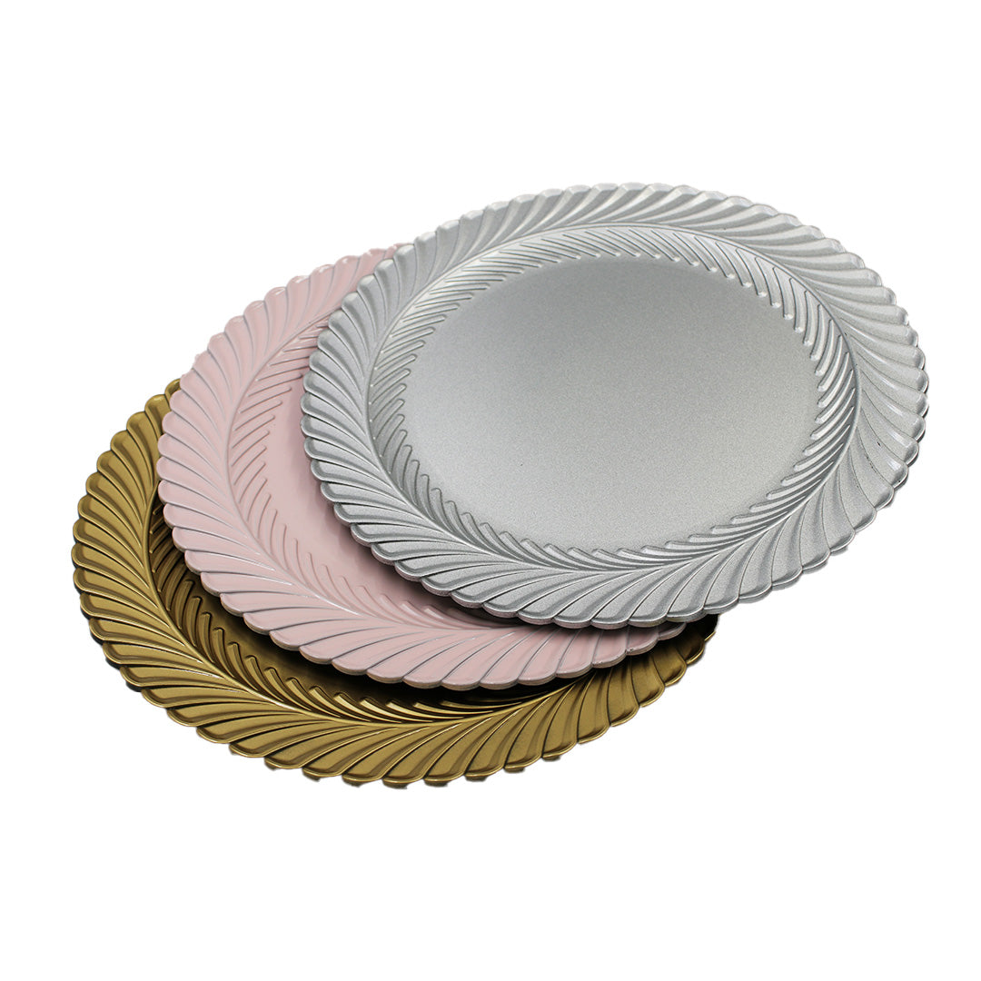 Underplate 33Cm Round Embossed Assorted