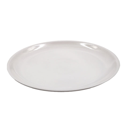 Melamine  Dinner Plate 10In White  Plain Tti