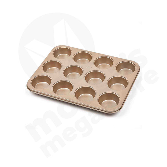 Bakeware Muffin Pan 12Cup 35X26.5Cm Gold