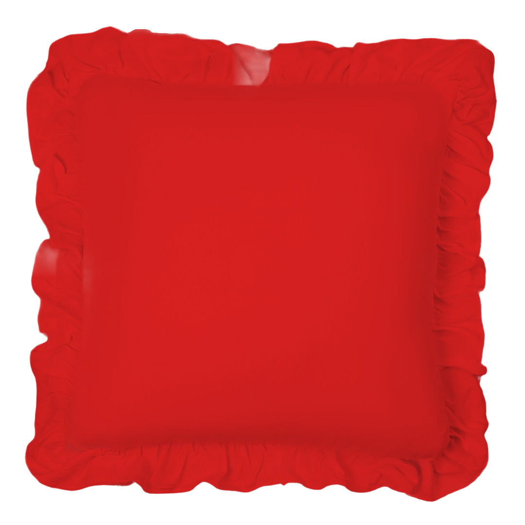 Pillow Case Red Continental Frill Richmont