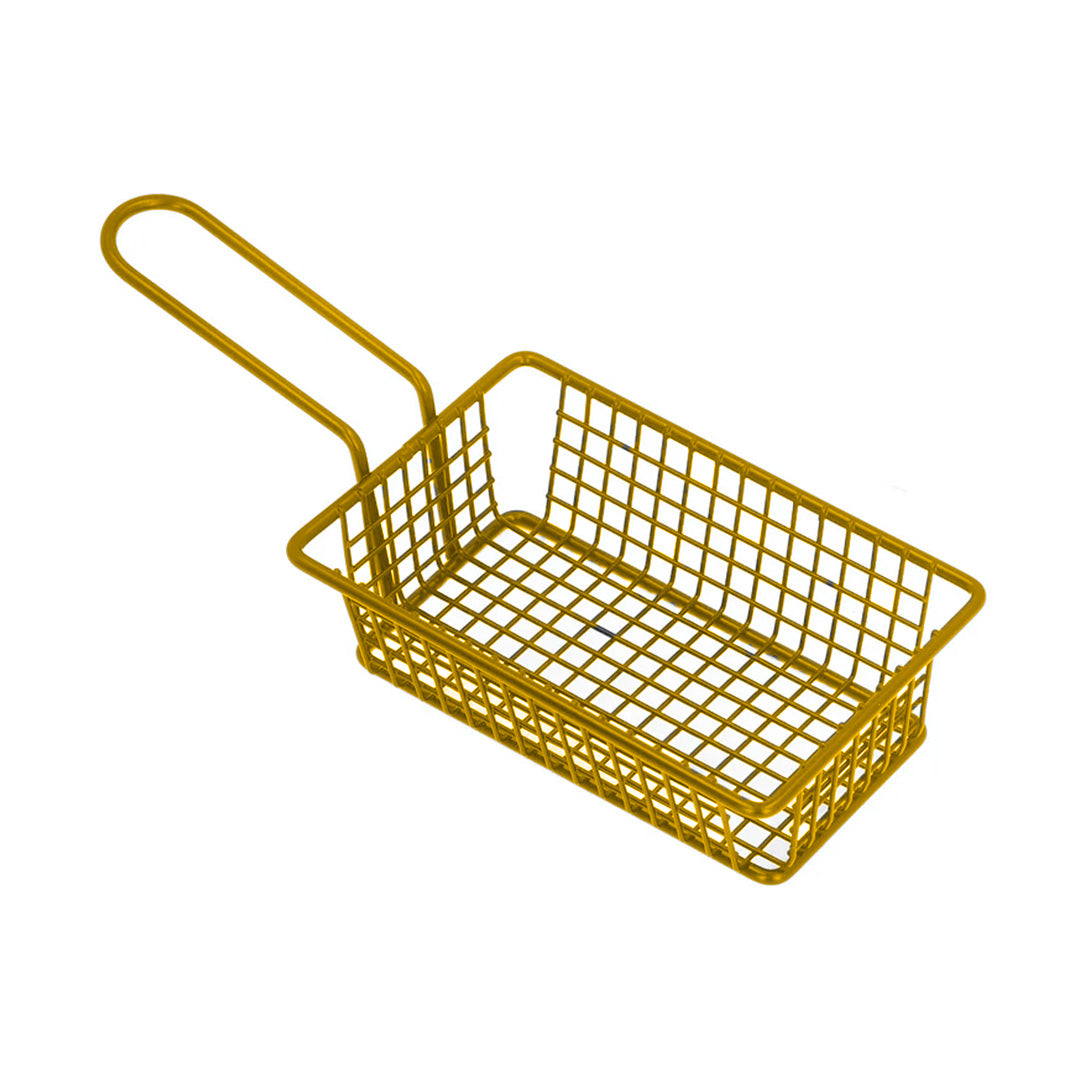 Fryer Basket 15X10Cm Gold With Handle