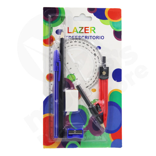 Stationery Set 8Pc Carded Lazer