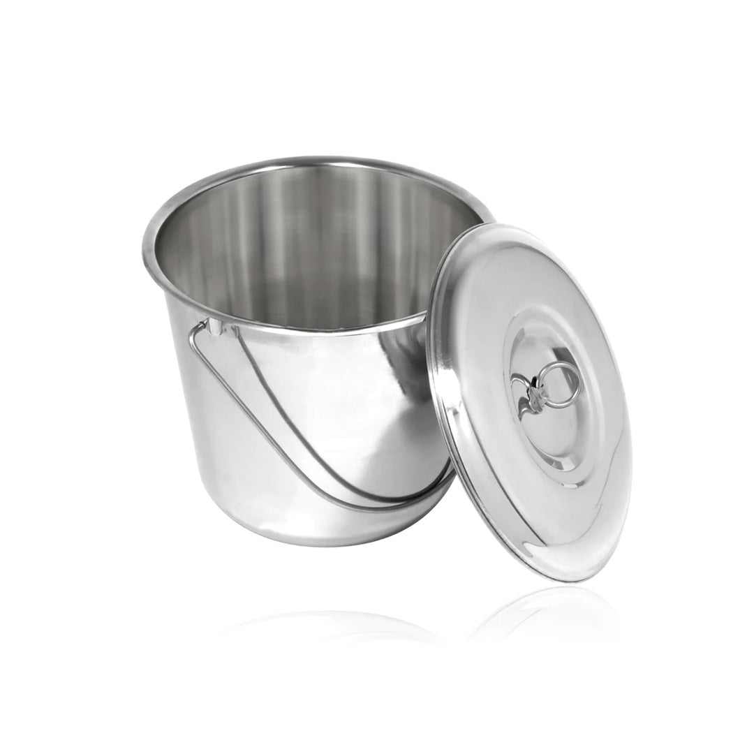 Bucket 4L With Lid Stainless Steel Sarifya