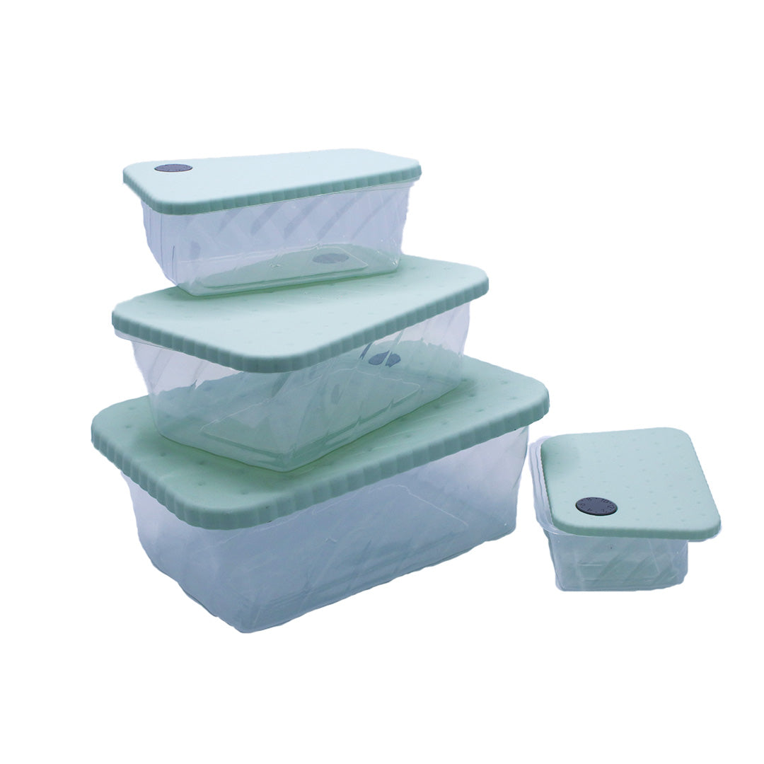 Container 4Pc 23X17X8.5Cm Lunch Box