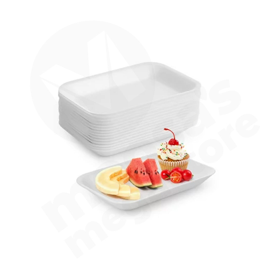 Foam Tray 25Pc 71D/M White No Lid