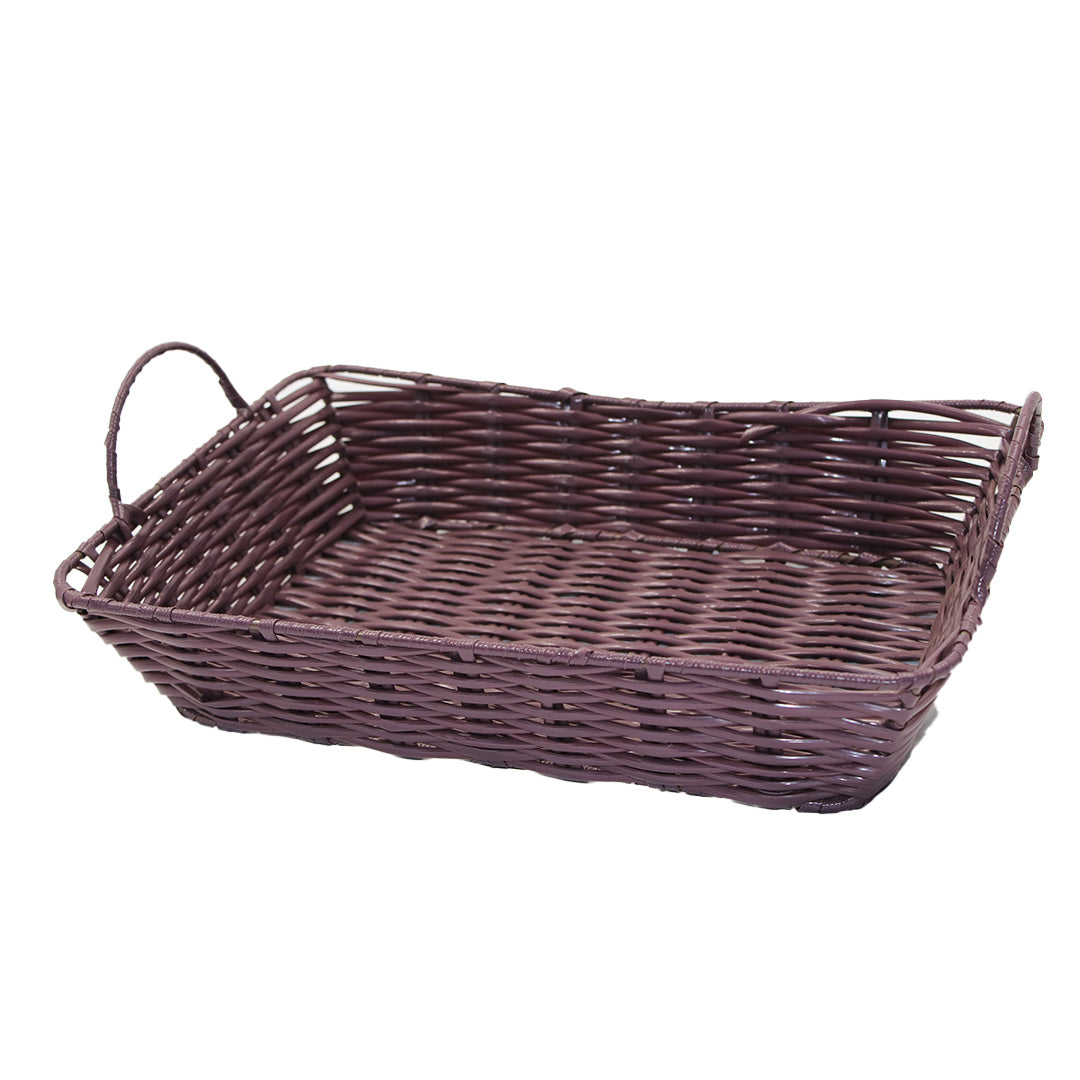Basket 33X23Cm Rectangle Metal/Straw