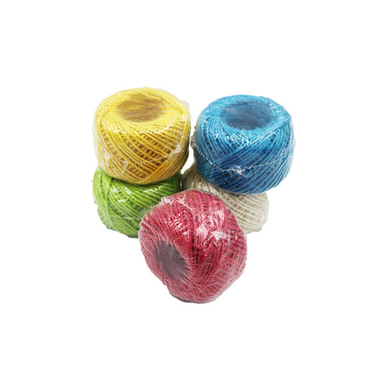 Twine 50M Roll Assorted  Colour Loose
