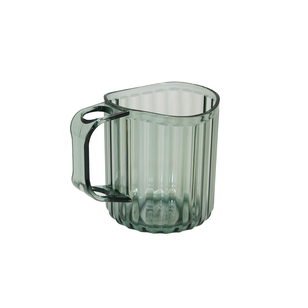 Mug 10X9Cm Embossed Tinted Plastic Assorted