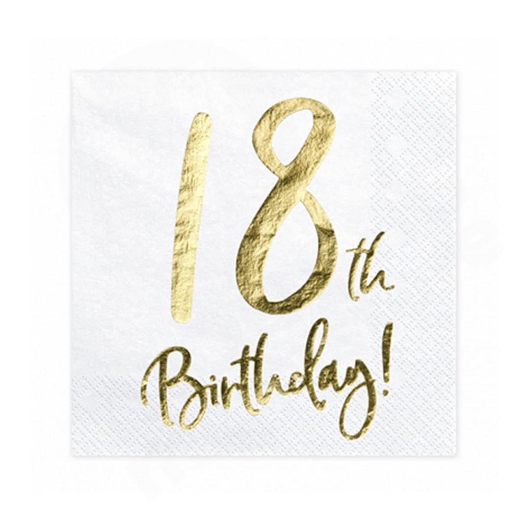 Serviette 16/20Pc 2Ply Gold/Silver Foiling/Marble