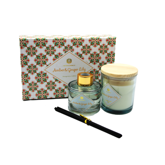 Diffuser & Candle In Gift Box Amber & Ginger