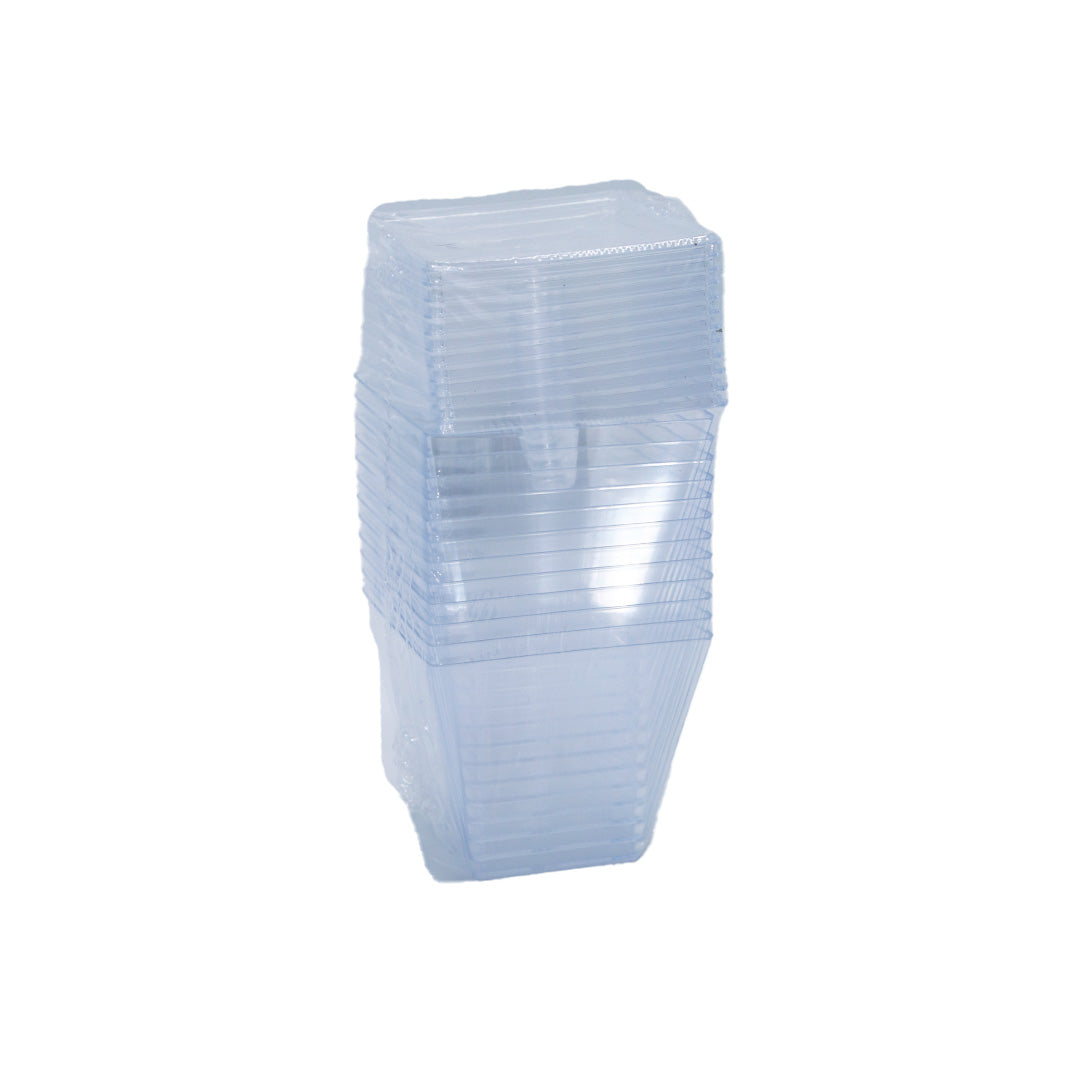 Dessert Cup 12Pc 6X5Cm Square With Lid