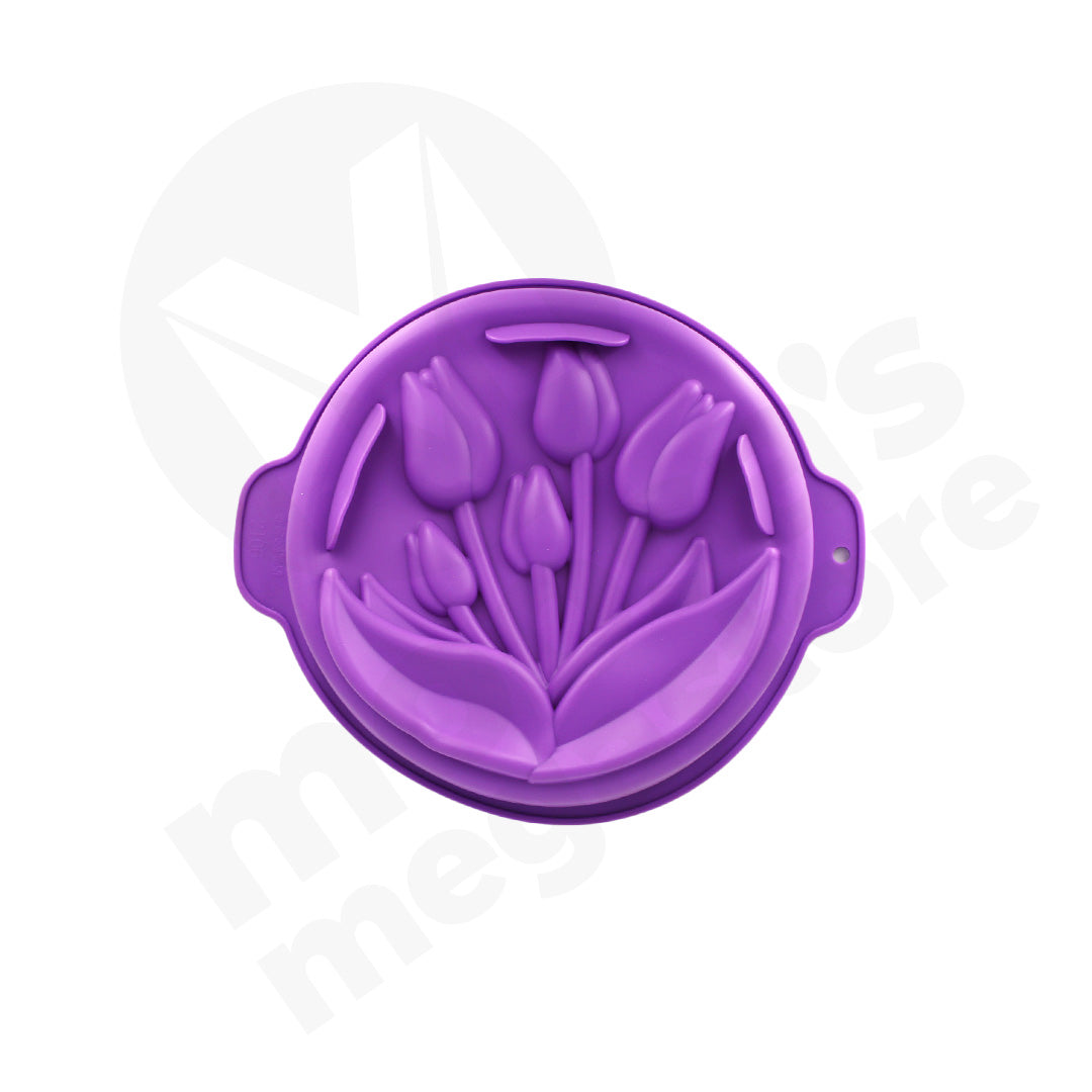 Bakeware Cake Mould 28Cm Round Embossed Silicone